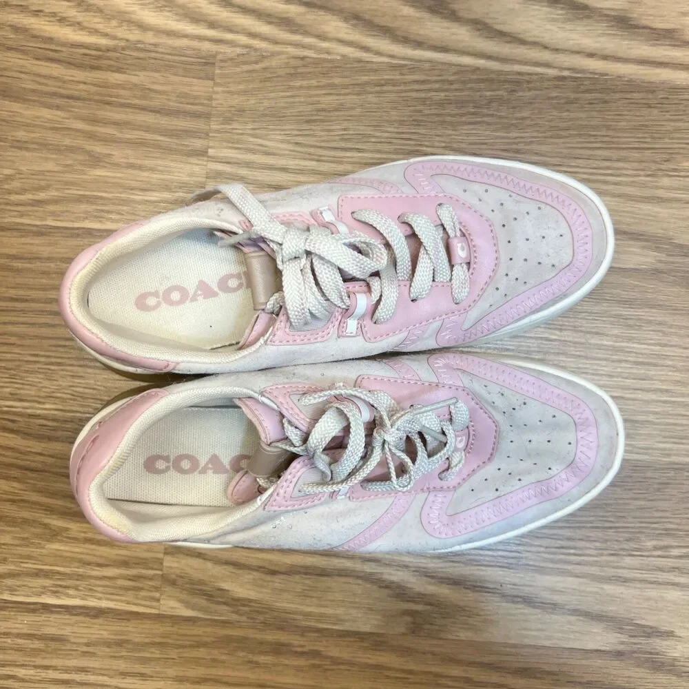 Coach Citysole Court Pink Sneakers Women‎ Size 7.5B Low top Shoes